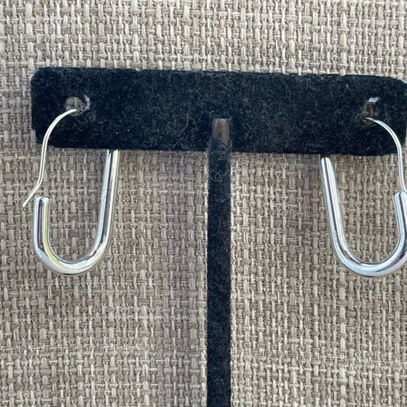 Essentials Women Earrings Silver Plated Jewelry Hoop Hook Earrings $40 - Picture 7 of 12